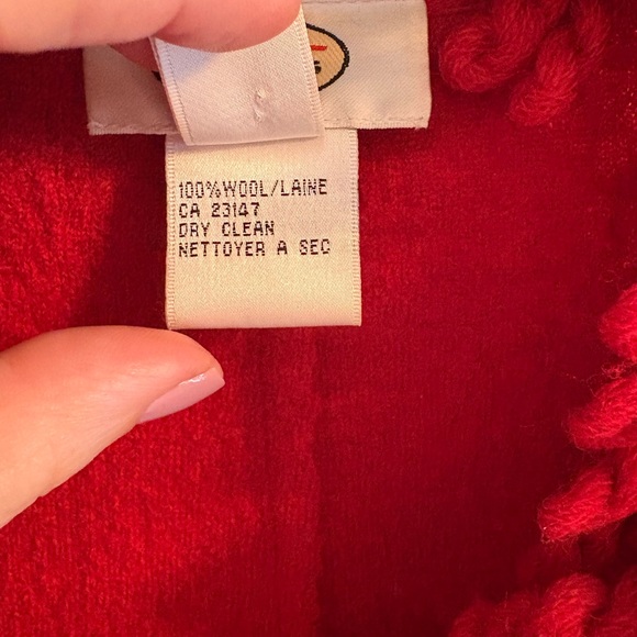 Talbots Red Boiled Wool Blazer - size XL - Picture 3 of 5